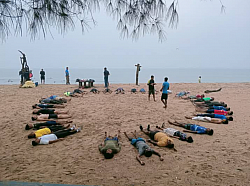 Optimized breath holding. Relaxation slows the heart rate.